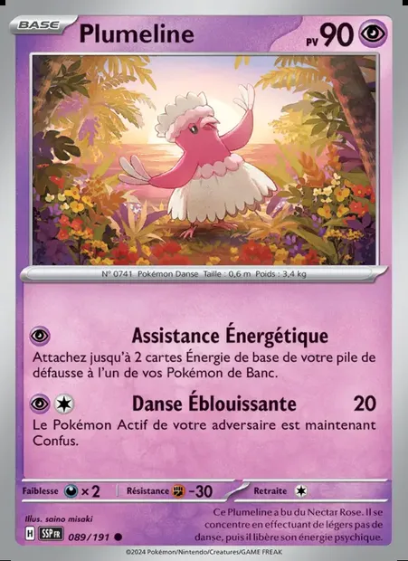 Plumeline, carte Pokémon SSP 089 — extension Étincelles Déferlantes
