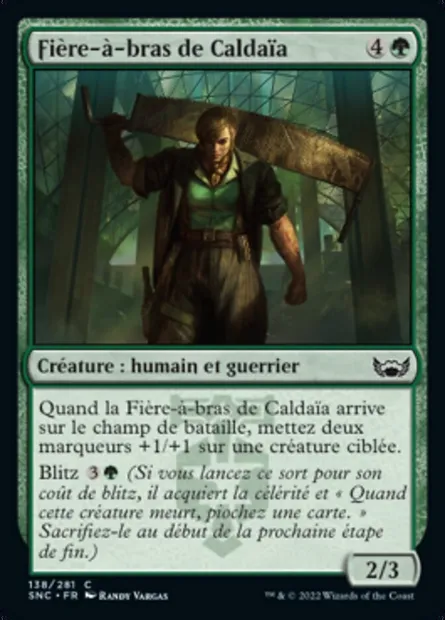 Fière-à-bras de Caldaïa, carte Magic SNC 138 — extension Les rues de la Nouvelle-Capenna
