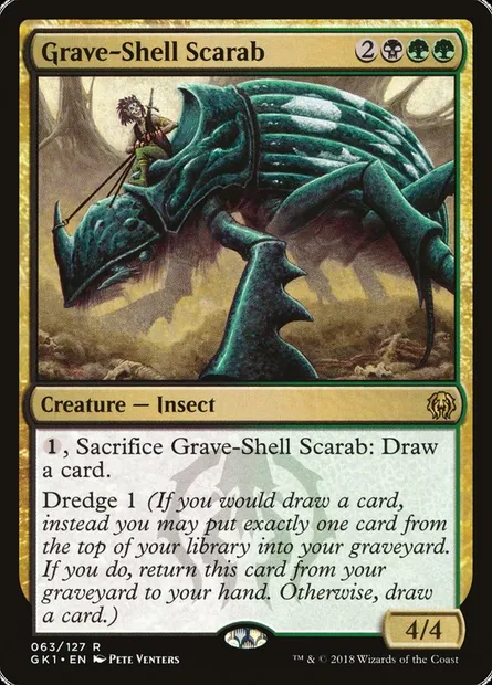 Grave-Shell Scarab, Magic card GK1 63 — GRN Guild Kit set