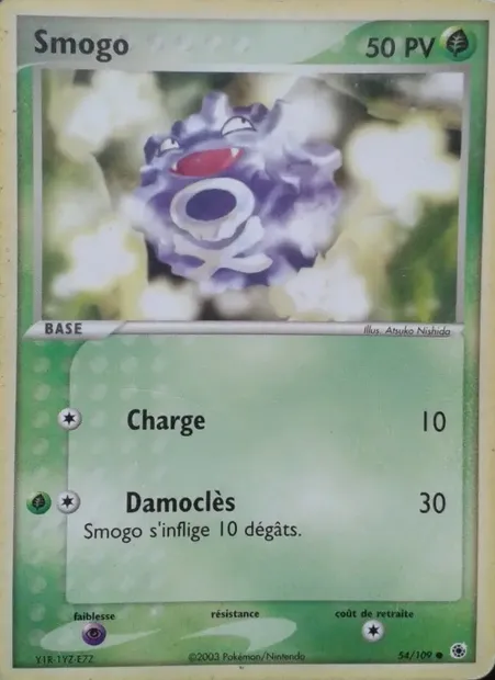 Smogo, carte Pokémon RS 54 — extension EX Rubis & Saphir