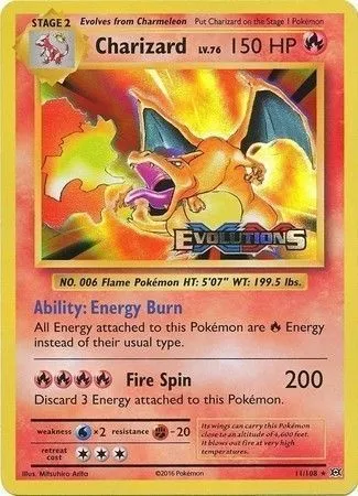 Charizard, Pokémon card PRE 011 — Prerelease Promos set