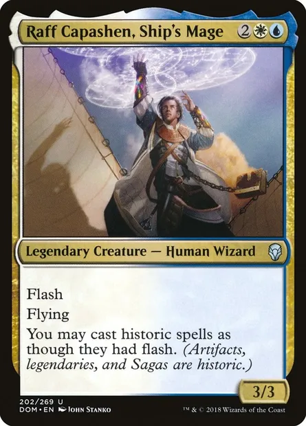 Raff Capashen, Ship's Mage, Magic card DOM 202 — Dominaria set