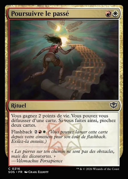 Poursuivre le passé, carte Magic SOS 216 — extension Secrets of Strixhaven