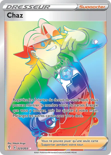 Chaz, carte Pokémon EVS 223 — extension Évolution Céleste