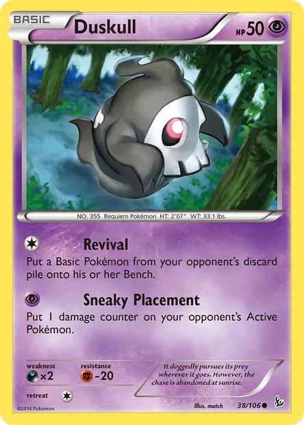 Duskull, Pokémon card FLF 38 — Flashfire set