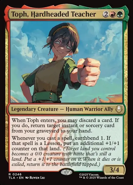 Toph, Hardheaded Teacher, Magic card TLA 246 — Avatar: The Last Airbender set