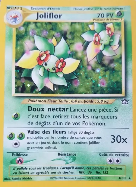 Joliflor, carte Pokémon NG 3 — extension Neo Genesis
