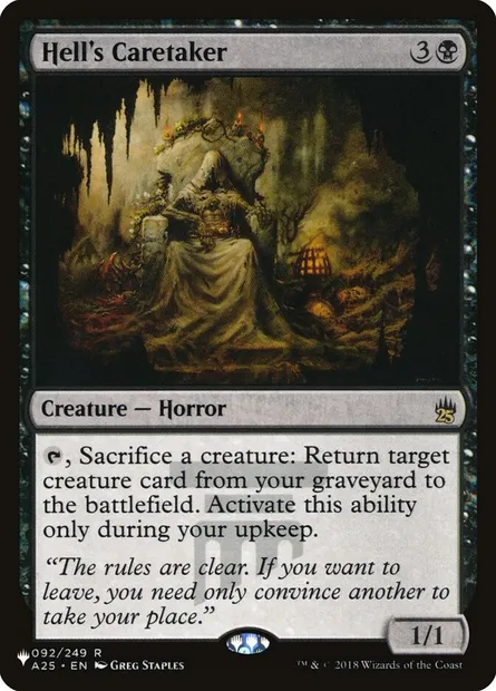 Hell's Caretaker, Magic card PLST A25-92 — The List set