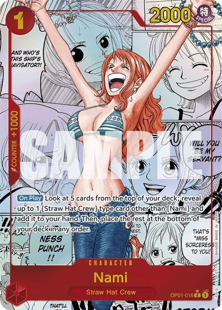 Nami, carte One Piece OP01-016 — extension ROMANCE DAWN