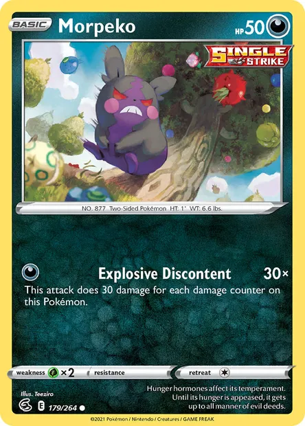 Morpeko, Pokémon card FST 179 — Fusion Strike set