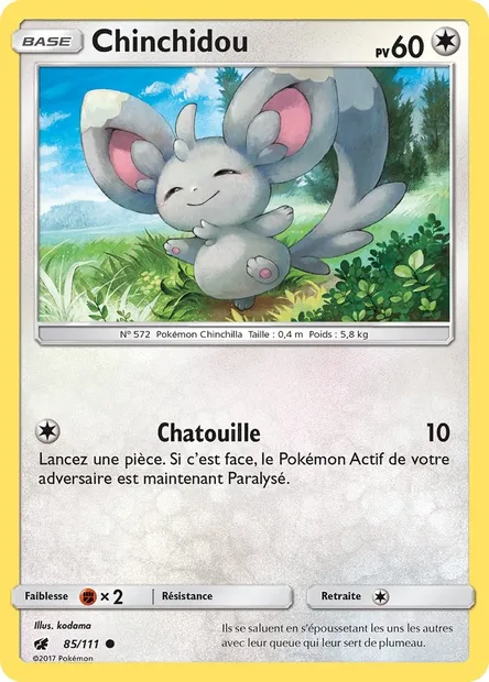 Chinchidou, carte Pokémon CIN 85 — extension Invasion Carmin
