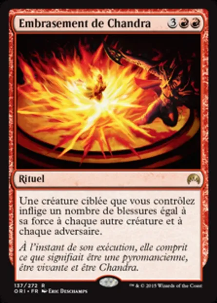 Embrasement de Chandra, carte Magic ORI 137 — extension Magic Origines