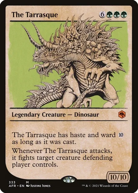 The Tarrasque, Magic card AFR 333 — Adventures in the Forgotten Realms set