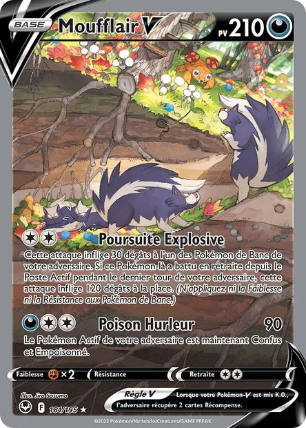 Moufflair V, carte Pokémon SIT 181 — extension Tempête Argentée