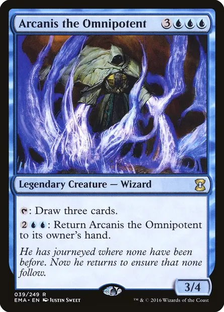 Arcanis l'omnipotent, carte Magic EMA 39 — extension Eternal Masters