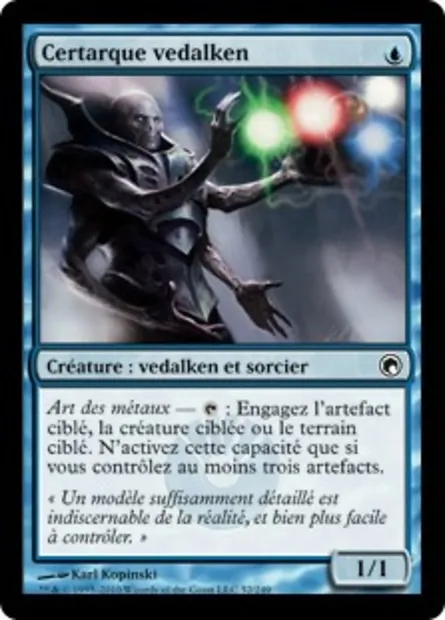 Certarque vedalken, carte Magic SOM 52 — extension Cicatrices de Mirrodin