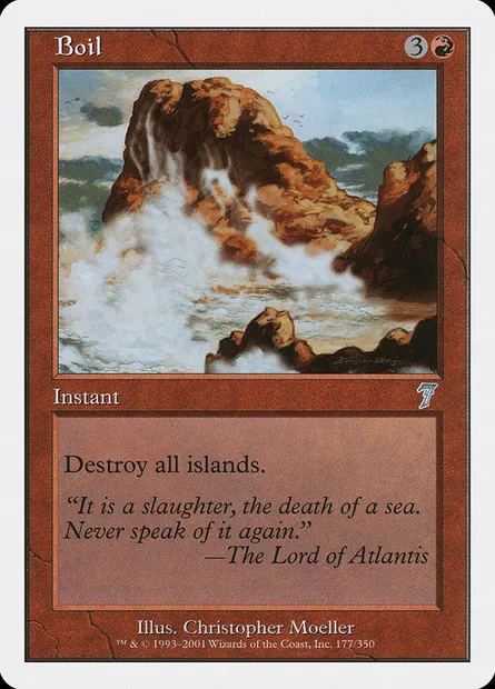 Boil, Magic card 7ED 177 — Seventh Edition set