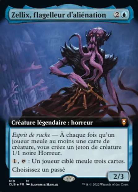 Zellix, flagelleur d'aliénation, carte Magic CLB 619 — extension Commander Légendes : la bataille de la Porte de Baldur