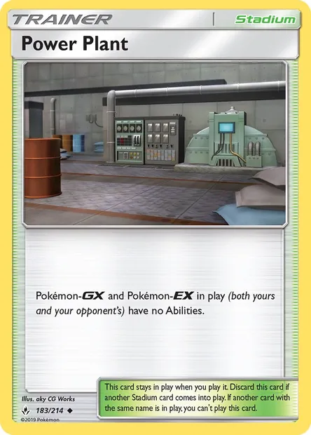 Power Plant, Pokémon card UNB 183 — Unbroken Bonds set
