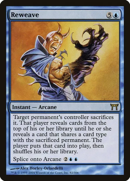 Reweave, Magic card CHK 82 — Champions of Kamigawa set