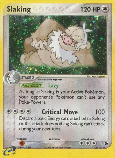 Slaking, Pokémon card RS 12 — Ruby & Sapphire set