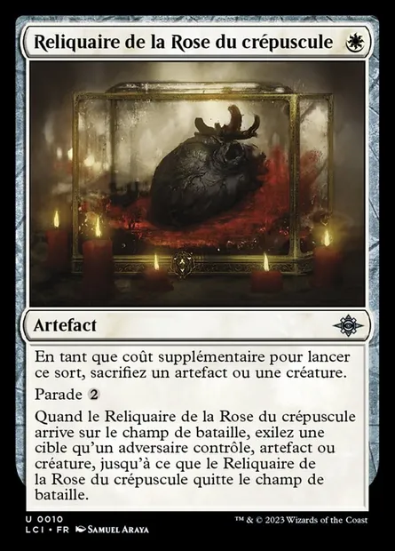 Reliquaire de la Rose du crépuscule, carte Magic LCI 10 — extension The Lost Caverns of Ixalan