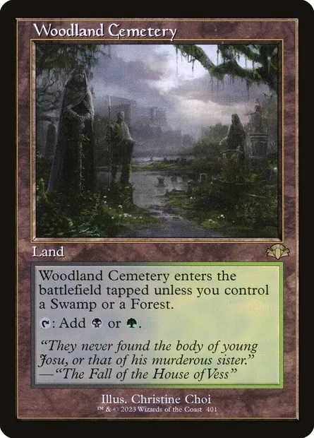 Woodland Cemetery, Magic card DMR 401 — Dominaria Remastered set