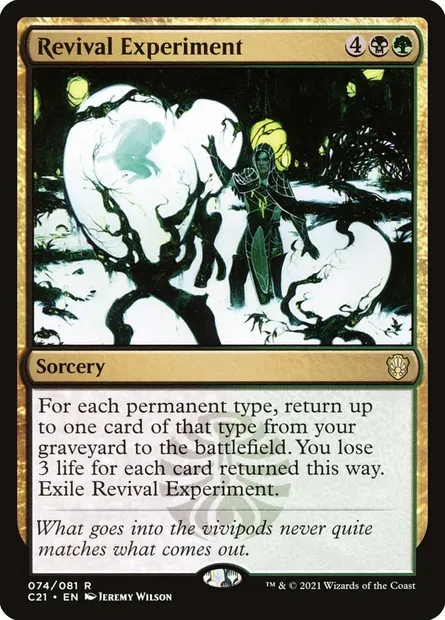 Revival Experiment, Magic card C21 74 — Commander 2021 set
