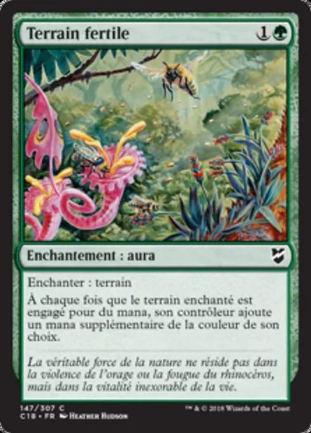 Terrain fertile, carte Magic C18 147 — extension Commander 2018