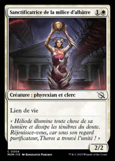 Sanctificatrice de la milice d'albâtre, carte Magic MOM 4 — extension L'invasion des machines