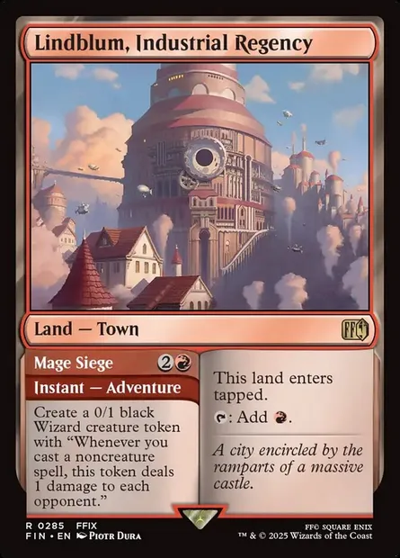 Lindblum, Industrial Regency // Mage Siege, Magic card FIN 285 — Final Fantasy set