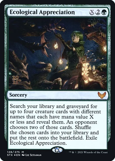 Ecological Appreciation, Magic card PSTX 128s — Strixhaven: School of Mages Promos set