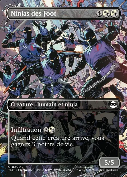 Ninjas des Foot, carte Magic TMT 209 — extension Teenage Mutant Ninja Turtles