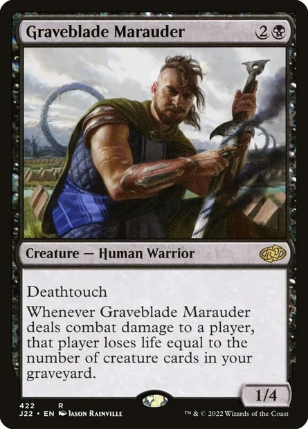 Graveblade Marauder, Magic card J22 422 — Jumpstart 2022 set