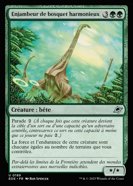 Enjambeur de bosquet harmonieux, carte Magic EOE 189 — extension Edge of Eternities