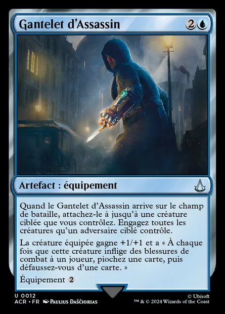 Gantelet d'Assassin, carte Magic ACR 12 — extension Assassin's Creed