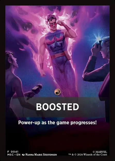 Boosted, carte Magic FMSC 41 — extension Marvel Super Heroes Jumpstart Front Cards
