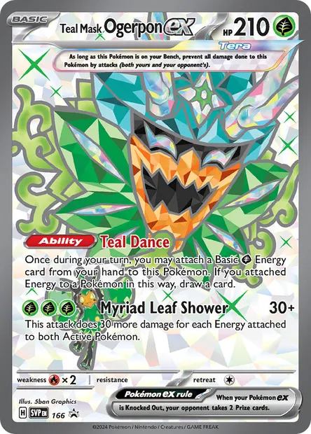 Teal Mask Ogerpon ex, Pokémon card PR-SV 166 — SVP Black Star Promos set