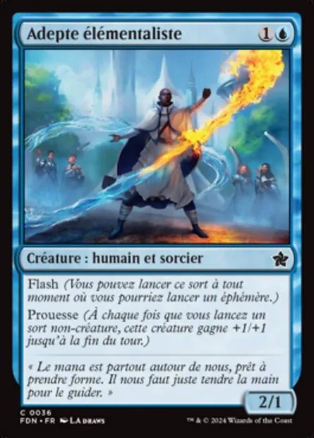 Adepte élémentaliste, carte Magic FDN 36 — extension Foundations