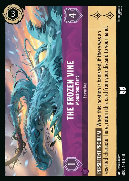The Frozen Vine - Monstrous Plant, Disney Lorcana card CH11-068 — Winterspell set