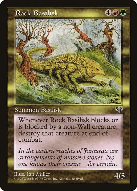 Rock Basilisk, Magic card MIR 279 — Mirage set