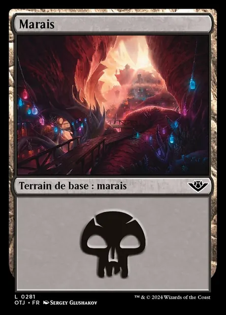 Marais, carte Magic OTJ 281 — extension Outlaws of Thunder Junction