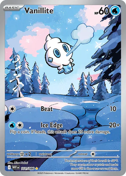 Vanillite, Pokémon card WHT 111 — White Flare set