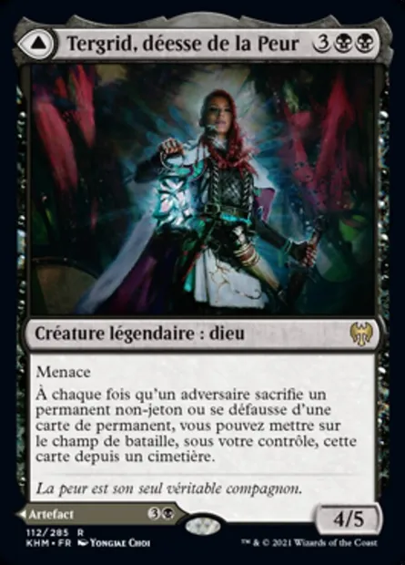 Tergrid, déesse de la Peur // Lanterne de Tergrid, carte Magic KHM 112 — extension Kaldheim