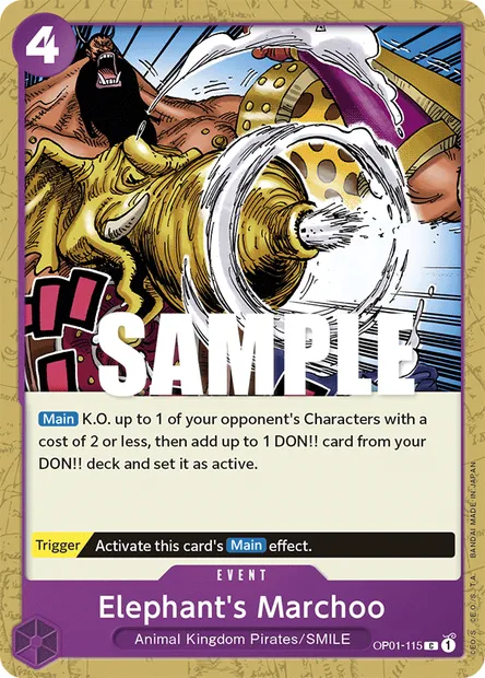 Elephant's Marchoo, carte One Piece OP01-115 — extension ROMANCE DAWN