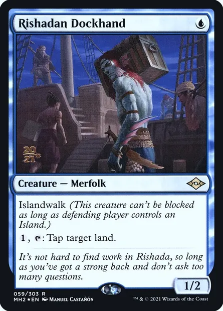 Rishadan Dockhand, Magic card PMH2 59s — Modern Horizons 2 Promos set