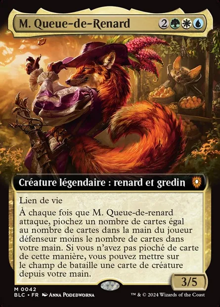 M. Queue-de-Renard, carte Magic BLC 42 — extension Bloomburrow Commander