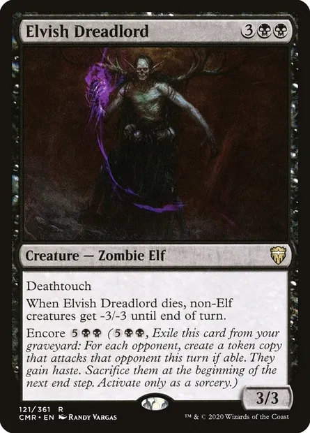 Elvish Dreadlord, Magic card CMR 121 — Commander Legends set