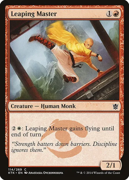 Leaping Master, Magic card KTK 114 — Khans of Tarkir set