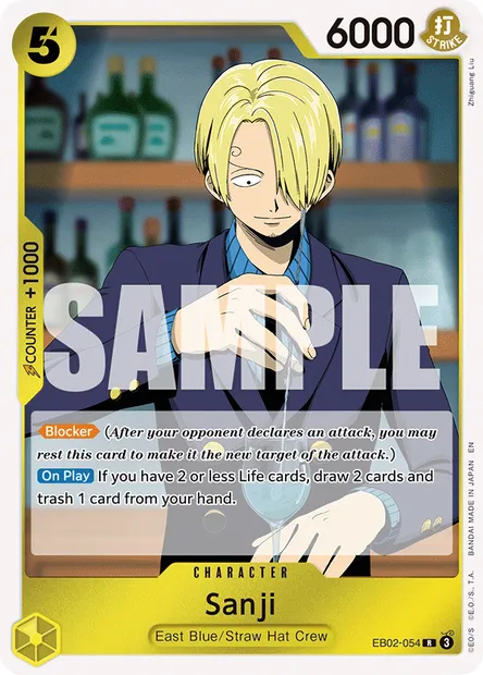 Sanji, One Piece card EB02-054 — Anime 25th Collection set